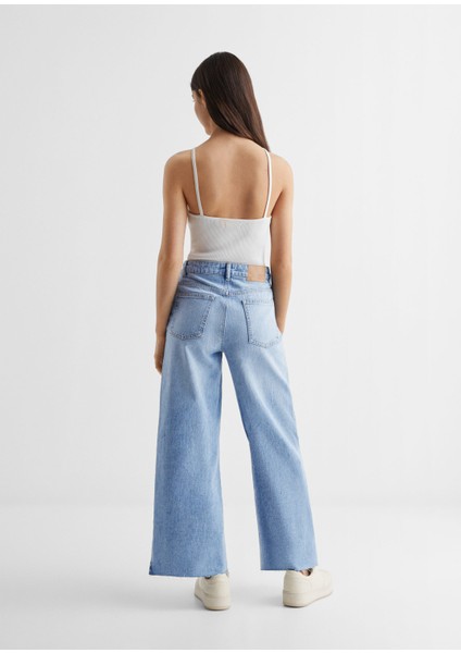 Delikli culotte jean pantolon modelleri