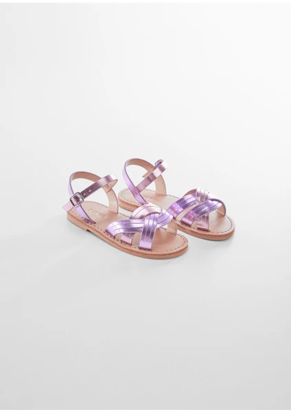 Mango Kids Metalik Kayışlı Sandalet