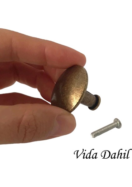 15 Adet Düz Düğme Antik Sarı Kulp Mobilya Çekmece Dolap Kapak Kulbu Metal Kulp Aksesuarları Vidalı fiyatları