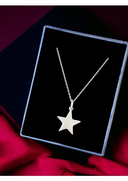 Alâ Silver Jewellery Yıldız Tasarım Unisex Model 925 Ayar Gümüş Kolye