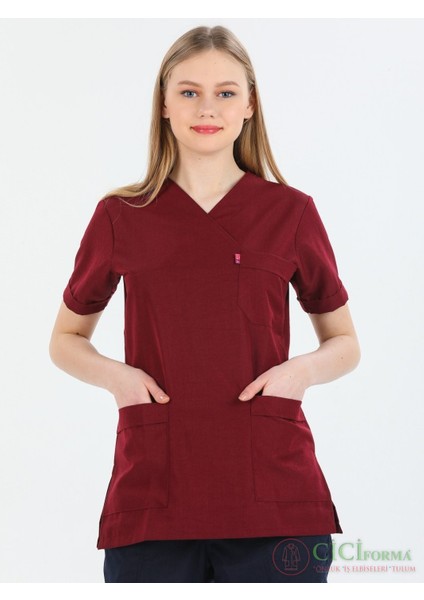 Zarf Yaka Bordo Üst