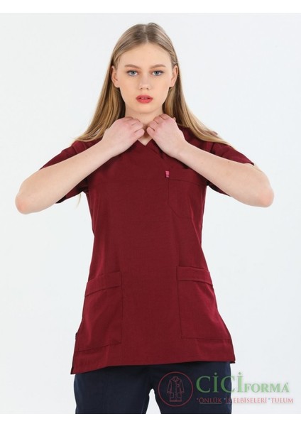 Zarf Yaka Bordo Üst modelleri