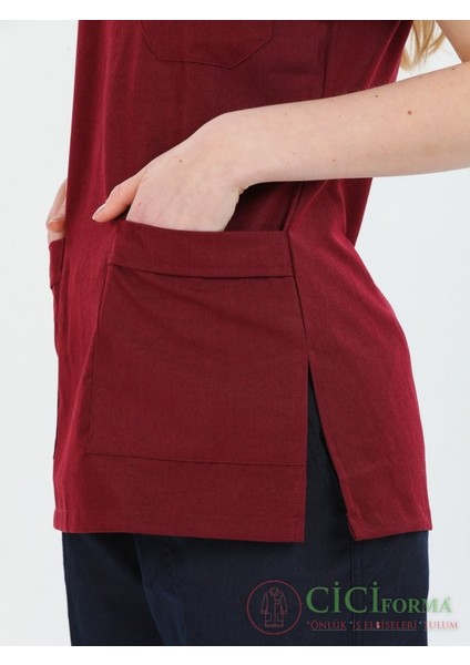 Zarf Yaka Bordo Üst fırsatları