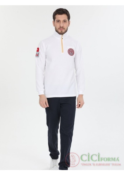 112 Acil Polar Yarım Fermuarlı Beyaz fiyatları