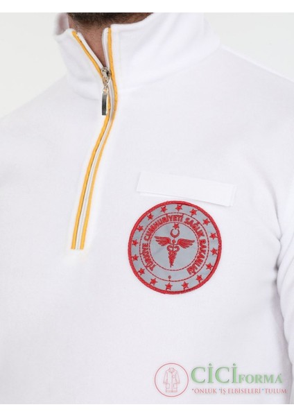 112 Acil Polar Yarım Fermuarlı Beyaz fırsatları