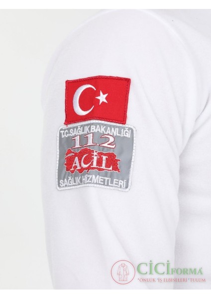 112 Acil Polar Yarım Fermuarlı Beyaz indirimleri