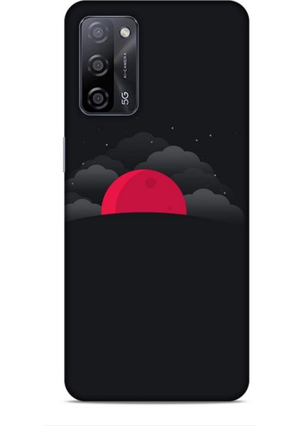 Oppo A55 5g Kılıf Caliburn 13 Kızıl Ay Case Kapak