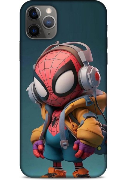 Apple iPhone 11 Pro Max Kılıf Caliburn 25 Spiderman Bebek Soyulmayan Kılıf
