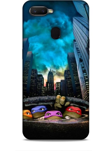 Oppo Ax7 Kılıf Caliburn 11 Ninja Kablumbağalar 4K Baskılı Kılıf