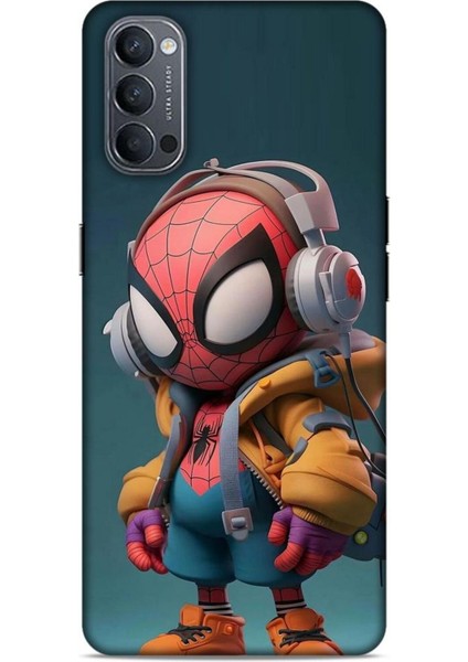 Oppo Reno 4 Kılıf Caliburn 25 Spiderman Bebek Soyulmayan Kılıf