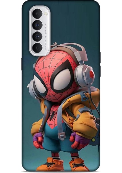 Oppo Reno 4 Pro Kılıf Caliburn 25 Spiderman Bebek Soyulmayan Kılıf