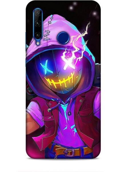 Honor 20 Lite Kılıf Caliburn 19 Maskeli Pembe Tam Koruma Kılıf