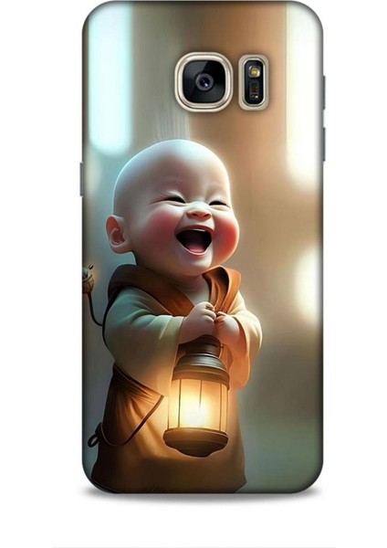 Samsung Galaxy S7 Kılıf Caliburn 27 Asya Bebek Lazer Kesim Silikon