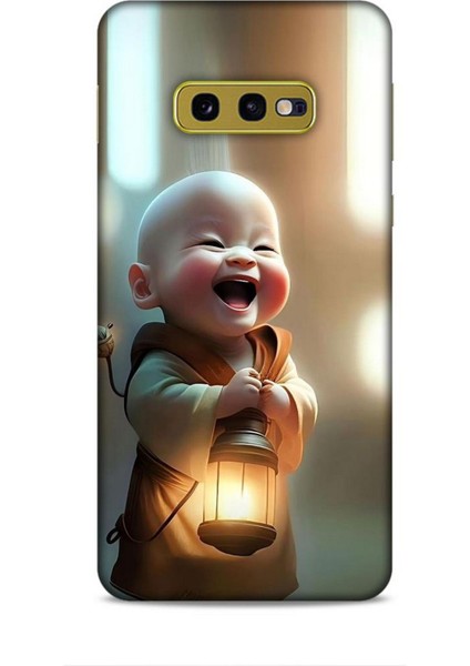 Samsung Galaxy S10E Kılıf Caliburn 27 Asya Bebek Lazer Kesim Silikon