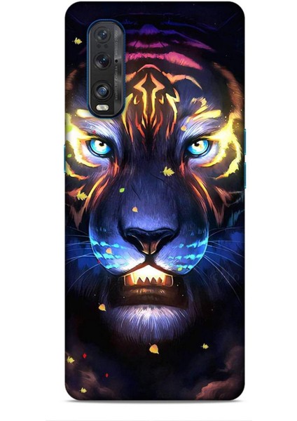 Oppo Find X2 Kılıf Caliburn 12 Aslan Colorful Tasarım Kılıf