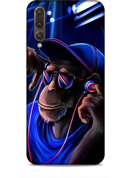 Huawei P20 Pro Kılıf Caliburn 20 Maymun Mavi Renkli Kılıf