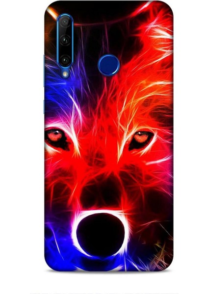 Honor 20 Lite Kılıf Caliburn 16 Kurt Colorful Hediyelik Kılıf