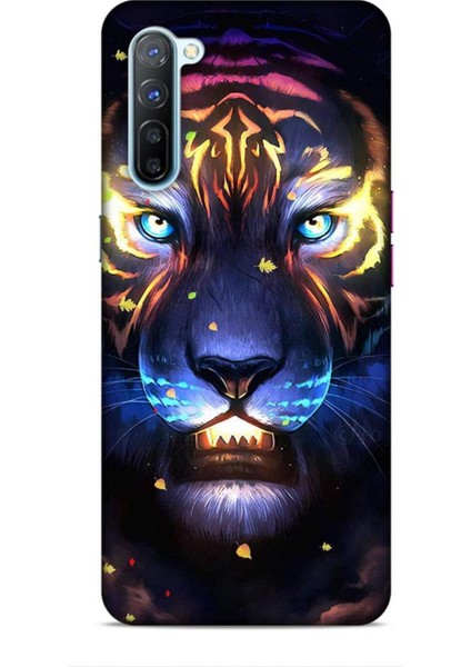 Oppo Reno 3 Kılıf Caliburn 12 Aslan Colorful Tasarım Kılıf