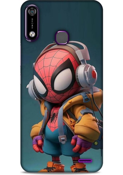 Infinix Note 7 Kılıf Caliburn 25 Spiderman Bebek Soyulmayan Kılıf