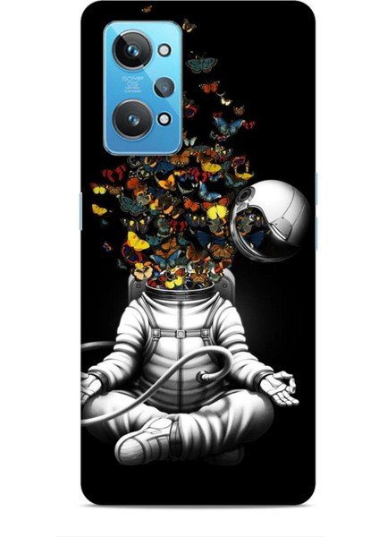 Realme Gt2 Kılıf Caliburn 1 Astronot ve Kelebekler Telefon Kılıfı
