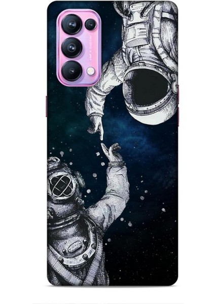 Oppo Reno 5 Pro Kılıf Caliburn 5 Kozmonot Koruma Kılıfı