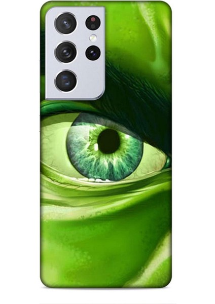 Samsung Galaxy S21 Ultra Kılıf Caliburn 29 Hulk Göz Makro Leke Tutmaz Kapak