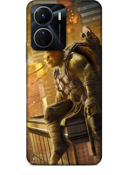 Vivo Y16 Kılıf Caliburn 10 Michelengelo Ninja Kablumbağalar Full Hd Kılıf