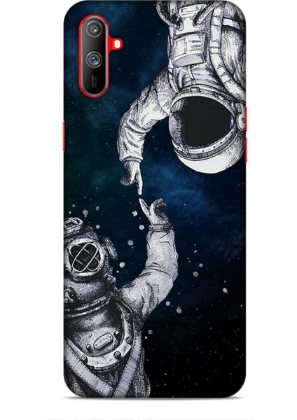 Realme C3 Kılıf Caliburn 5 Kozmonot Koruma Kılıfı