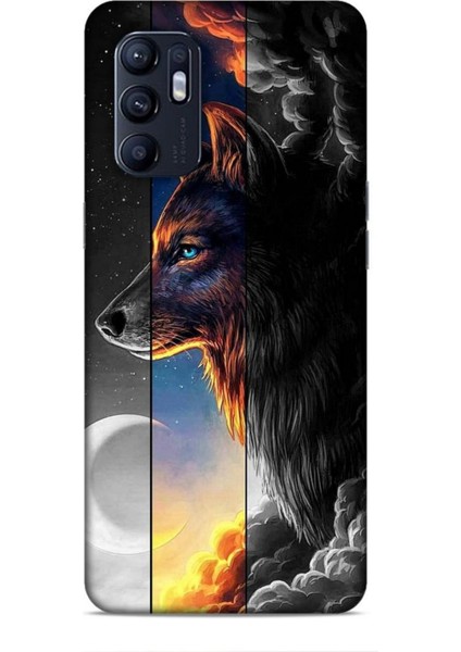 Oppo Reno 6 Kılıf Caliburn 15 Kurt Hilal Kalın Silikon