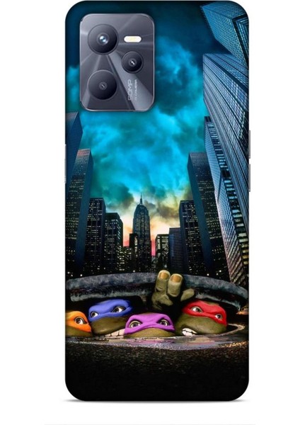 Realme C35 Kılıf Caliburn 11 Ninja Kablumbağalar 4K Baskılı Kılıf