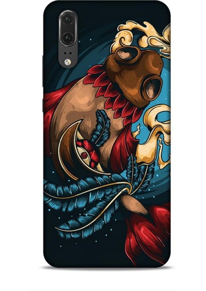 Huawei P20 Kılıf Caliburn 18 Balık Parlak Kılıf