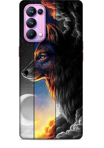 Oppo Reno 5 Pro Kılıf Caliburn 15 Kurt Hilal Kalın Silikon