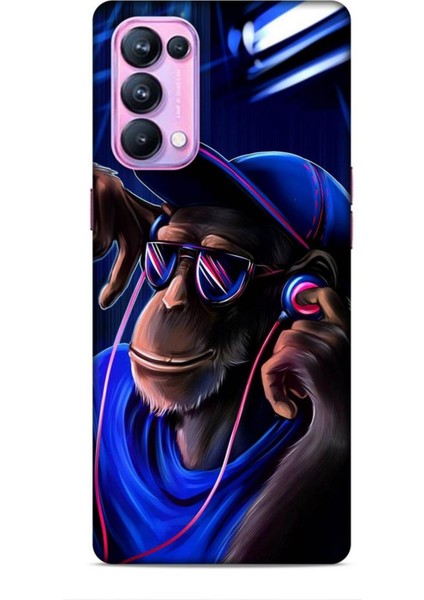 Oppo Reno 5 Pro Kılıf Caliburn 20 Maymun Mavi Renkli Kılıf