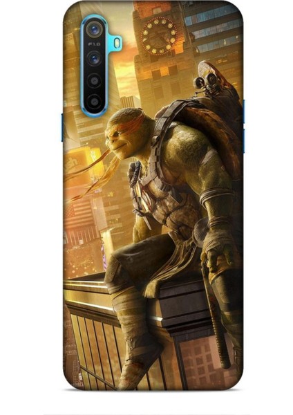 Realme 6i Kılıf Caliburn 10 Michelengelo Ninja Kablumbağalar Full Hd Kılıf