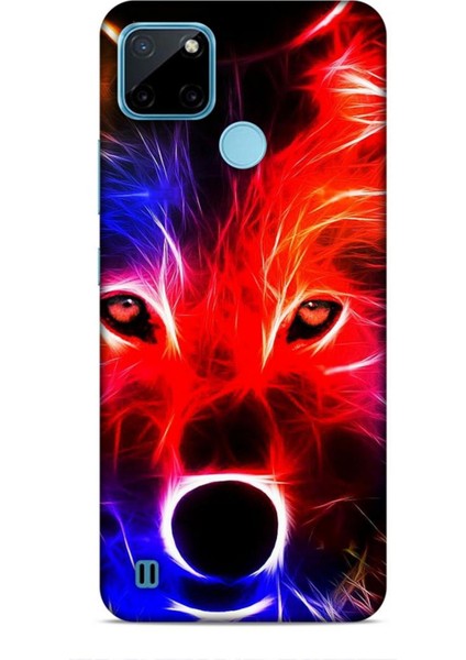 Realme C21Y Kılıf Caliburn 16 Kurt Colorful Hediyelik Kılıf