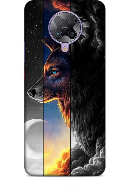 Xiaomi Poco F2 Pro Kılıf Caliburn 15 Kurt Hilal Kalın Silikon