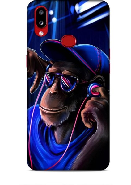 Samsung Galaxy A10S Kılıf Caliburn 20 Maymun Mavi Renkli Kılıf