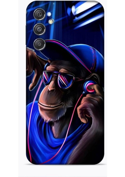 Samsung Galaxy M34 5g Kılıf Caliburn 20 Maymun Mavi Renkli Kılıf