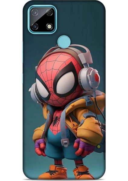 Realme C25 Kılıf Caliburn 25 Spiderman Bebek Soyulmayan Kılıf