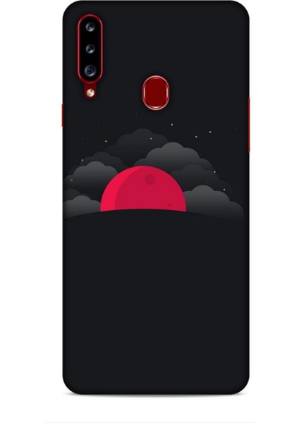 Samsung Galaxy A20S Kılıf Caliburn 13 Kızıl Ay Case Kapak