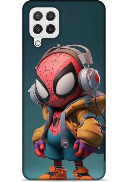 Samsung Galaxy A22 Kılıf Caliburn 25 Spiderman Bebek Soyulmayan Kılıf