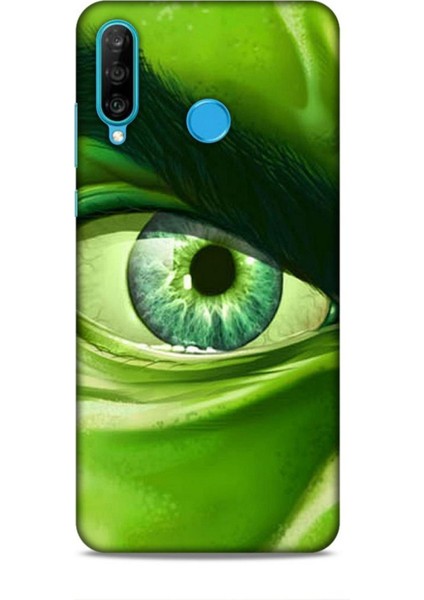 Huawei P30 Lite Kılıf Caliburn 29 Hulk Göz Makro Leke Tutmaz Kapak