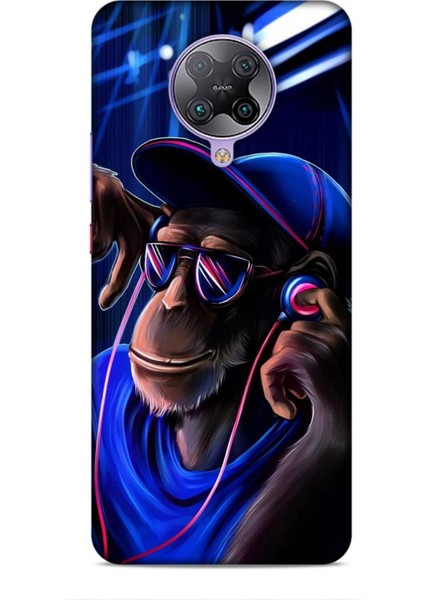 Xiaomi Poco F2 Pro Kılıf Caliburn 20 Maymun Mavi Renkli Kılıf