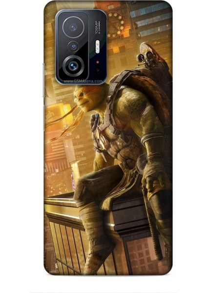 Xiaomi 11T Kılıf Caliburn 10 Michelengelo Ninja Kablumbağalar Full Hd Kılıf