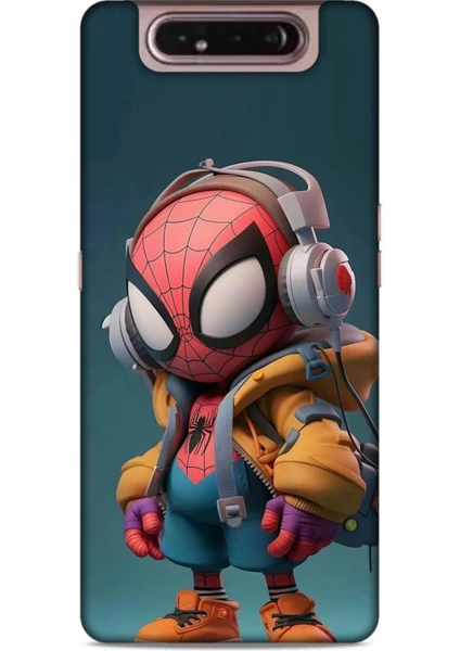 Samsung Galaxy A80 Kılıf Caliburn 25 Spiderman Bebek Soyulmayan Kılıf