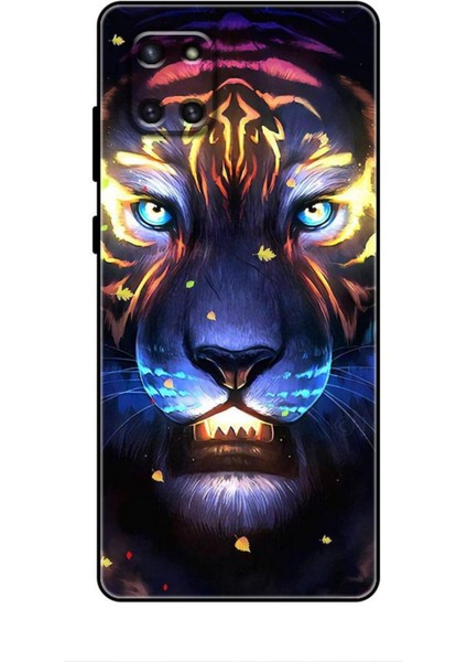 Samsung Galaxy A81 Kılıf Caliburn 12 Aslan Colorful Tasarım Kılıf