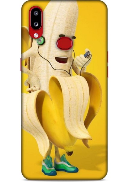 Samsung Galaxy A10S Kılıf Caliburn 21 Muz Sarı Darbe Önleyici Kapak