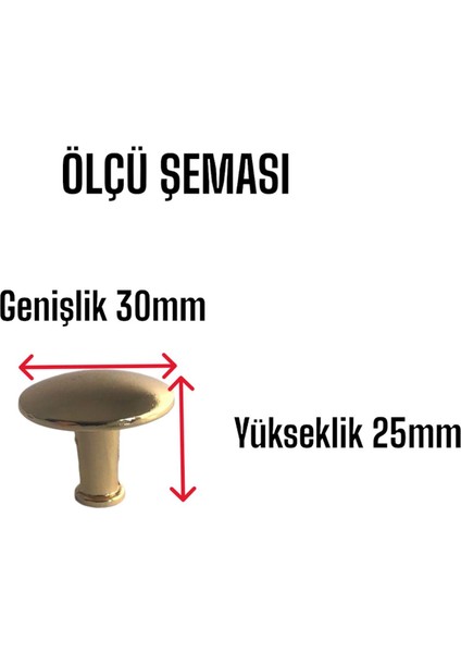 8 Adet Düz Düğme Altın Gold Kulp Mobilya Çekmece Dolap Kapak Kulbu Metal Kulp Aksesuarları Vidalı