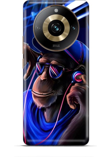 Realme 11 Pro Plus Kılıf Caliburn 20 Maymun Mavi Renkli Kılıf