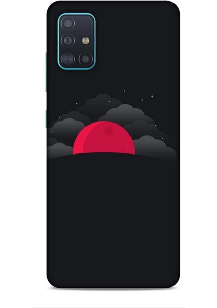 Samsung Galaxy A51 Kılıf Caliburn 13 Kızıl Ay Case Kapak